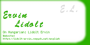 ervin lidolt business card